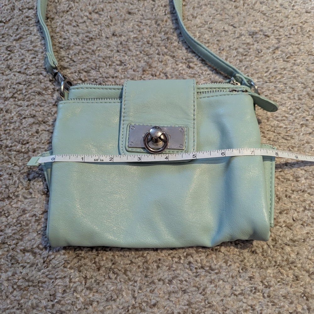 New York & Company Green Crossbody Bag with Structured Design - Picture 2 of 4